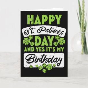 Carte Joyeuse Fête De La Saint-Patrick Et Oui C'est Mon 