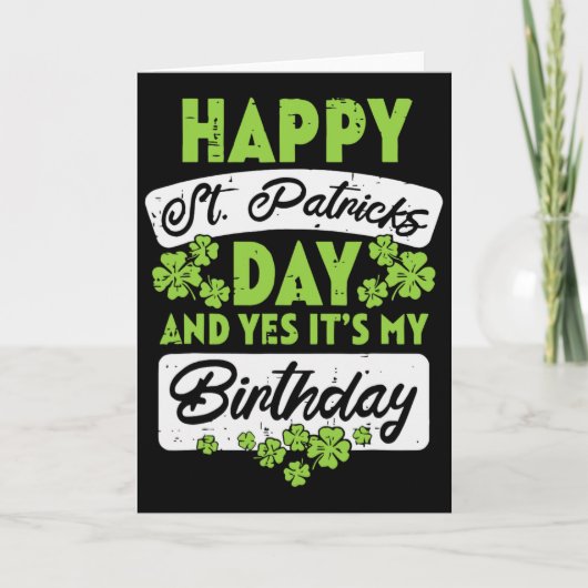 Carte Joyeuse Fête De La Saint-Patrick Et Oui C'est Mon (Devant)