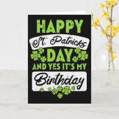 Carte Joyeuse Fête De La Saint-Patrick Et Oui C'est Mon (Fleur jaune)