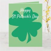Carte Joyeuse Fête de la Saint-Patrick Feuille de trèfle (Fleur jaune)