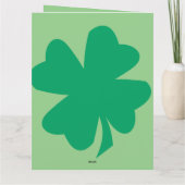 Carte Joyeuse Fête de la Saint-Patrick Feuille de trèfle (Dos)