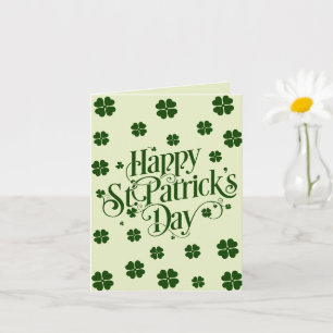 Carte joyeuse fête de la Saint-Patrick shamrock personna
