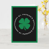 Carte Joyeuse Fête de la Saint-Patrick Trèfle Porte-Bonh (Fleur jaune)