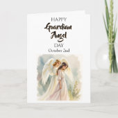 Carte Joyeuse Fête de l'ange gardien | (Caucasien) (Devant)