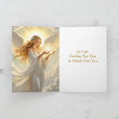 Carte Joyeuse Fête de l'ange gardien | (Caucasien) (Intérieur)