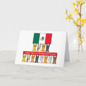 Carte Joyeuse fête de l'Indépendance mexicaine 16 septem (Fleur jaune)