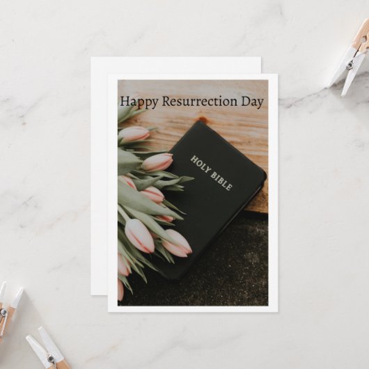 Carte Joyeuse fête de Pâques (Devant/Arrière en situation)