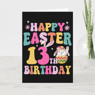 Carte Joyeuse fête de Pâques 13 ans fille 13e anniversai