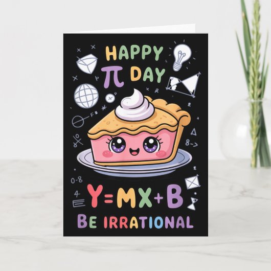 Carte Joyeuse Fête de Pi Pizza Mathématiques Nerd Drôle (Devant)