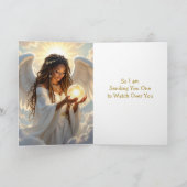 Carte Joyeuse Fête des Anges Gardiens | (Africain Améric (Intérieur)