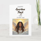 Carte Joyeuse Fête des Anges Gardiens | (Afro-Américain) (Devant)