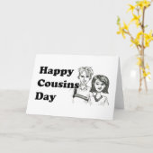 Carte Joyeuse fête des Cousins (Fleur jaune)