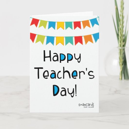 Carte Joyeuse Fête des Enseignants (Devant)