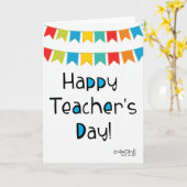 Carte Joyeuse Fête des Enseignants (Fleur jaune)