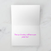 Carte Joyeuse fête des infirmières Rose rose simple (Intérieur)