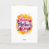 Carte Joyeuse fête des Mères (Dos)