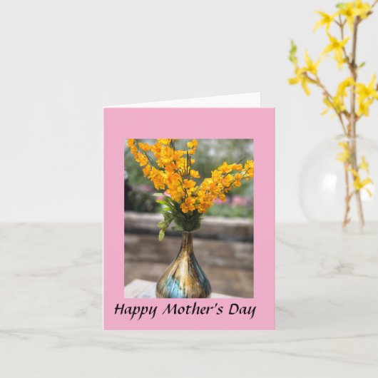 Carte Joyeuse fête des Mères (Fleur jaune)