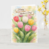 Carte Joyeuse fête des Mères  (Fleur jaune)