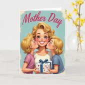 Carte Joyeuse Fête des Mères (Fleur jaune)