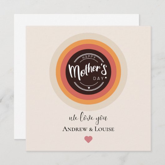 Carte Joyeuse fête des mères (Devant / Derrière)