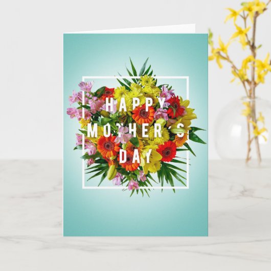 Carte Joyeuse fête des mères (Fleur jaune)