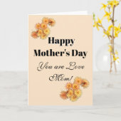 Carte Joyeuse fête des Mères (Fleur jaune)