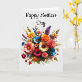 Carte Joyeuse fête des Mères 1 (Fleur jaune)