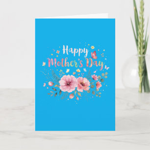 Carte Joyeuse fête des Mères 2026 Fleurs mignonnes pour 