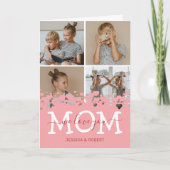 Carte Joyeuse Fête des Mères 4 Collage de Photos (Devant)
