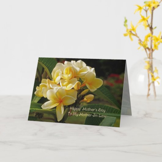 Carte Joyeuse fête des Mères à ma belle-mère (Fleur jaune)