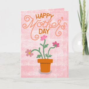 Carte Joyeuse fête des Mères – Abstrait floral lumineux