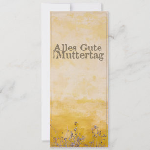 Carte Joyeuse Fête des Mères allemande sur prairie fleur
