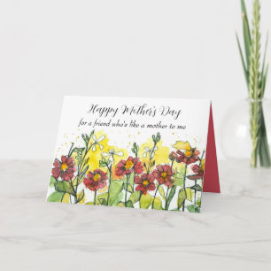 Carte Joyeuse fête des Mères, amie comme une mère pour m