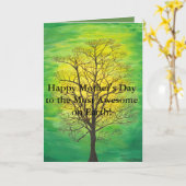 Carte Joyeuse fête des mères au plus merveilleux de la T (Fleur jaune)