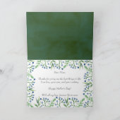 Carte Joyeuse Fête des Mères aux bleuets simples de prin (Intérieur)