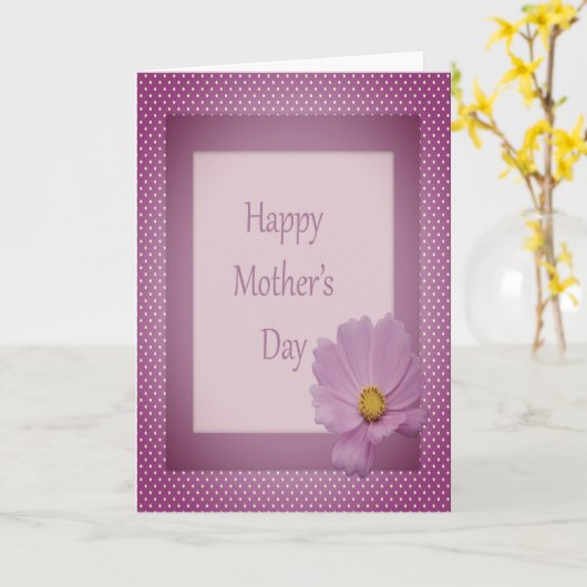 Carte Joyeuse fête des mères avec des vacances de fleurs (Fleur jaune)