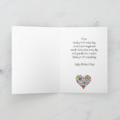 Carte Joyeuse fête des mères avec Folklore Coeur Texte p (Intérieur)