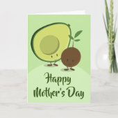 Carte Joyeuse fête des mères Avocado personnages de dess (Devant)