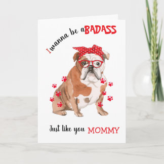 Carte Joyeuse fête des Mères Badass de la part de votre 