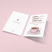 Carte Joyeuse fête des mères café rose salutation