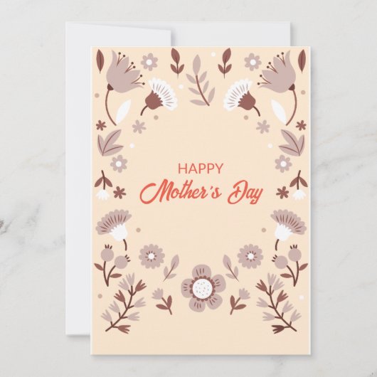 Carte Joyeuse Fête des Mères, Carte Fête des Mères (Devant)