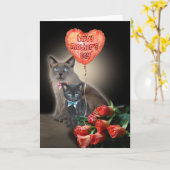 Carte Joyeuse fête des Mères Chats (Fleur jaune)