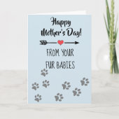 Carte Joyeuse fête des mères Chien Chat Animal de compag (Devant)