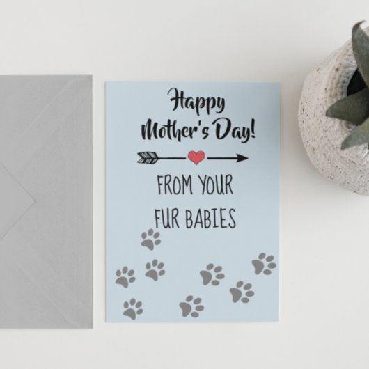 Carte Joyeuse fête des mères Chien Chat Animal de compag