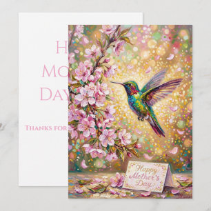 Carte Joyeuse Fête des Mères Colibri