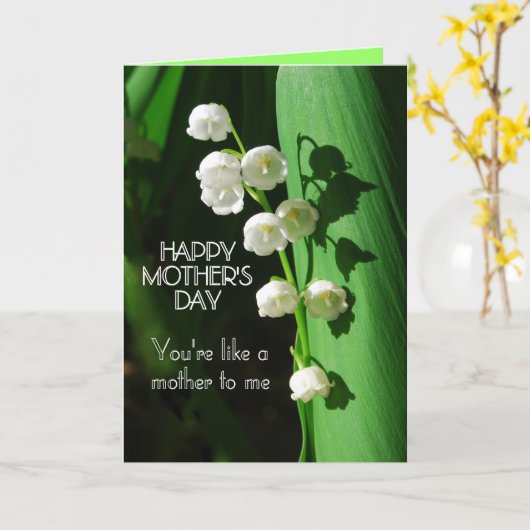 Carte Joyeuse fête des mères comme une mère pour moi Lil (Fleur jaune)