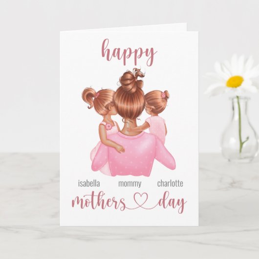 Carte Joyeuse Fête des mères de fille (Petite plante)