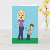 Carte Joyeuse Fête des mères de Fils mignonne Personnali (Fleur jaune)