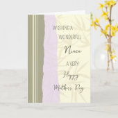 Carte Joyeuse fête des mères de la nièce moderne (Fleur jaune)