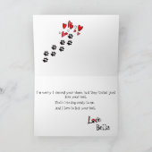 Carte Joyeuse fête des mères de la part de votre chien P (Intérieur)